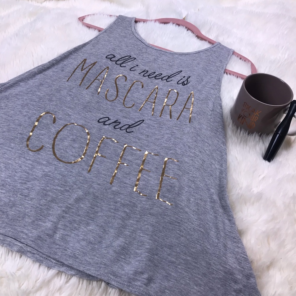 Paper Crane All I Need is Coffee & Mascara